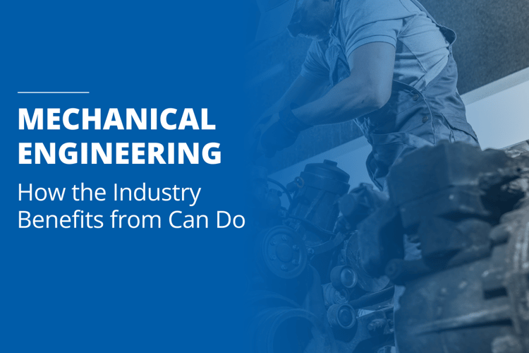 Mechanical Engineering: How the industry benefits from Can Do. The image shows a worker operating machinery.